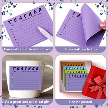Colorful 9 Pack Teacher Notepads for Organization Gifts