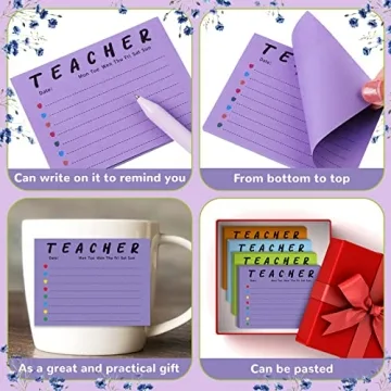 Colorful 9 Pack Teacher Notepads for Organization Gifts
