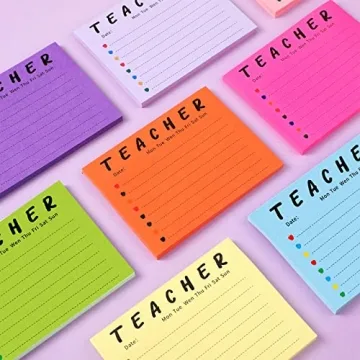 Colorful 9 Pack Teacher Notepads for Organization Gifts