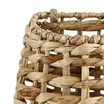 Handmade Woven Water Hyacinth Hanging Basket for Home Decor