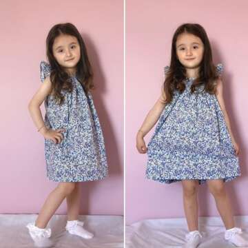 Simplee kids Baby Girls Summer Casual Dresses Toddler Floral Print Sundress Princess Dress for 18 Months