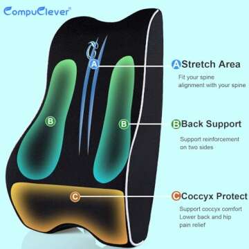 Ergonomic Lumbar Support Pillow for Comfortable Sitting
