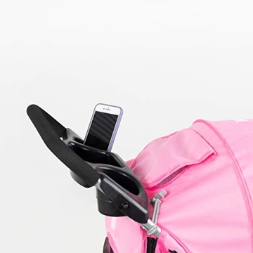 VIVO Pink 4 Wheel Pet Stroller - Foldable and Spacious