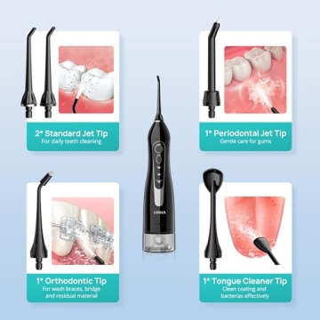 COSLUS Water Dental Flosser Ultra-Fine Pulse Tech Deep Clean