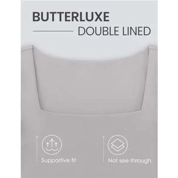 CRZ YOGA Womens Butterluxe Double Lined Long Sleeve Crop Top Square Neck Workout Athletic Casual Cropped Fitted Basic Shirts Gull Gray Medium