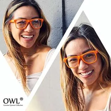OWL (20 Pieces Per Case) Wholesale Lot Clear Lens Glasses Assorted Colored Frame Fashion Glasses Bulk Glasses - Wholesale Bulk Party Glasses, Party Supplies.