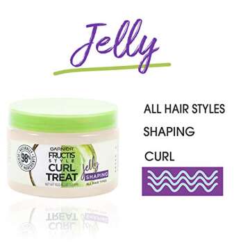 Garnier Hair Care Fructis Curl Nourish Shampoo, Conditioner, and Natural Styling Curl Treat Jelly, Nourish for Frizz Resistant Curls, Frizz Free Up to 24 Hours, Paraben Free, 1 Kit