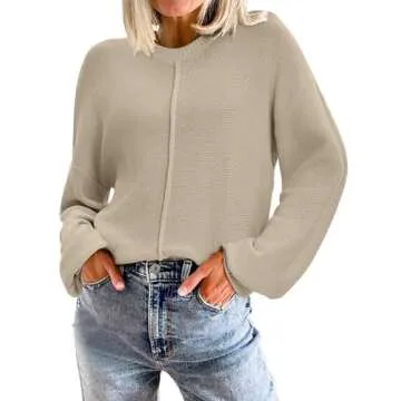 Bloggerlove Women's Cozy Pullover Sweater for Fall