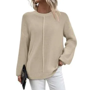 Bloggerlove Women's Cozy Pullover Sweater for Fall