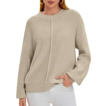 Bloggerlove Women's Cozy Pullover Sweater for Fall
