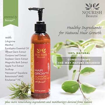 Nourish Beaute Hair Growth Conditioner - All Natural DHT Blockers & Biotin for Hair Regrowth & Thick...