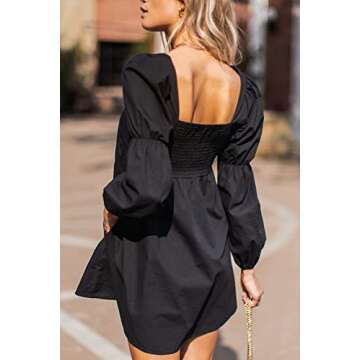 PRETTYGARDEN Women's Stylish Long Sleeve Babydoll Dress