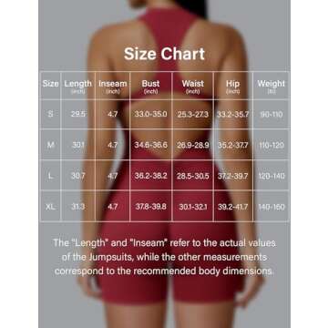 YEOREO Jumpsuits for Women Zip Up Workout Backless One Piece Tummy Control Sleeveless Emma Sexy Yoga Bodysuits Cherry S