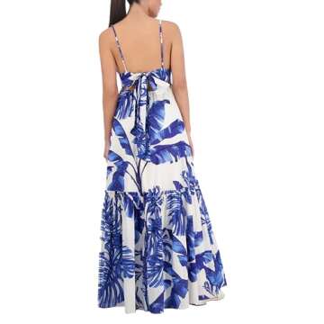 BCBG New York Women's Sleeveless V Neck Maxi Dress