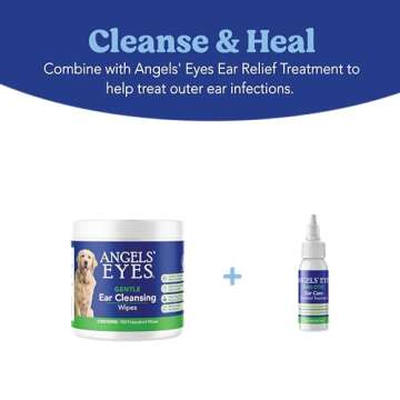 ANGELS' EYES Ear Wipes for Dogs & Cats - 100ct