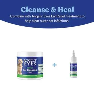 ANGELS' EYES Ear Wipes for Dogs & Cats - 100ct