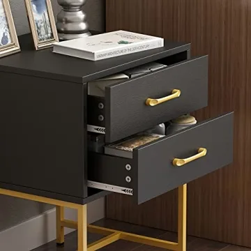 FAMAPY Nightstand Set of 2 Modern Industrial Table