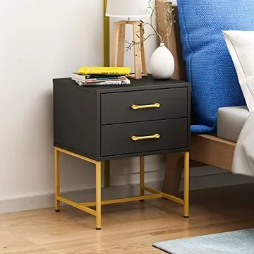 FAMAPY Nightstand Set of 2 Modern Industrial Table