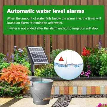 HEKIWAY Solar Drip Irrigation System, Auto Watering Kit for 15 Pots, Solar-Powered Plant Watering, 25 Timer Modes, Indoor/Outdoor Garden, Balcony & Patio Irrigation System