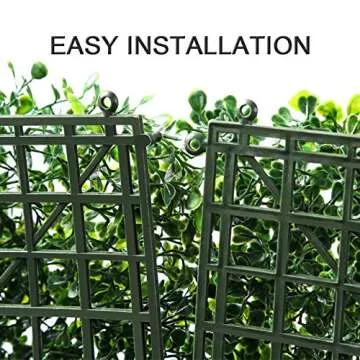 Ogrmar 12PCS 20"x20" Artificial Boxwood Panels Topiary Hedge Plant, Privacy Hedge Screen UV Protected Suitable for Outdoor, Indoor, Garden, Fence, Backyard and Décor (Boxwood-12PCS)