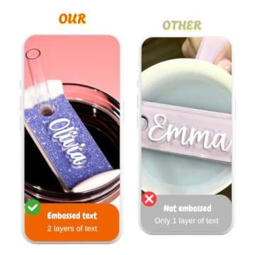 Personalized Name Tag for Stanley Cup 30 40 oz Tumbler Accessories