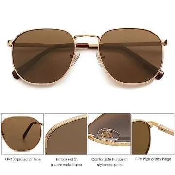 SOJOS Aviator Sunglasses Classic Trendy Vintage Style