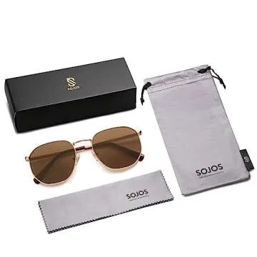 SOJOS Aviator Sunglasses Classic Trendy Vintage Style