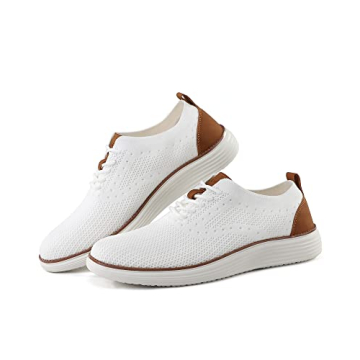 VILOCY Men's Lightweight Dress Sneakers - Casual Oxfords