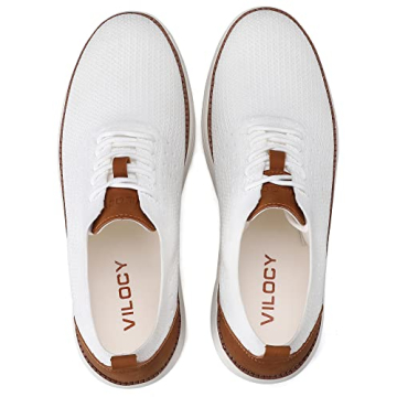 VILOCY Men's Lightweight Dress Sneakers - Casual Oxfords