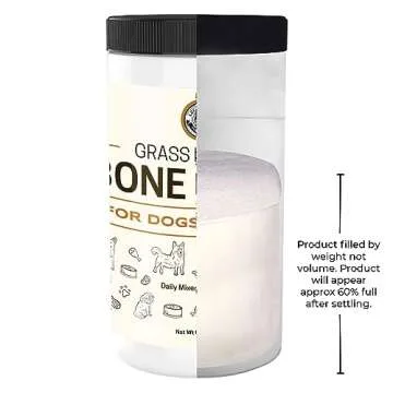 8oz Beef Bone Broth Powder for Dogs and Cats – Human Grade Grass-Fed Bone Broth for Picky Eaters – Supports Joints and Gut Health – Single Ingredient Bone Broth for Cats -Dog Food Toppers For Dry Food
