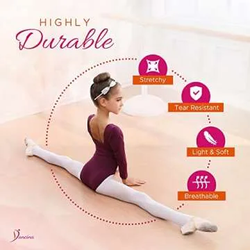 Dancina Toddler Dance Tights for Ballerinas Age 3-5