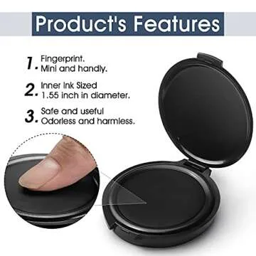 Compact Non-Toxic Fingerprint Ink Pad for Easy Use