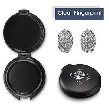 Compact Non-Toxic Fingerprint Ink Pad for Easy Use