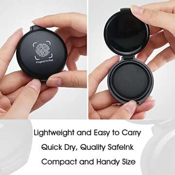 Compact Non-Toxic Fingerprint Ink Pad for Easy Use