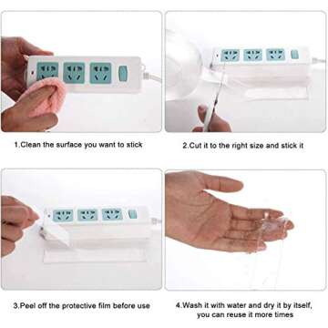 LLPT Double Sided Tape Acrylic Waterproof Permanent Strong Mounting Tape 0.24 Inch x 108 Ft Total for Nail Box Home Deco and DIY Clear (AC0240)