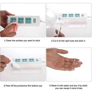 LLPT Double Sided Tape Acrylic Waterproof Permanent Strong Mounting Tape 0.24 Inch x 108 Ft Total for Nail Box Home Deco and DIY Clear (AC0240)