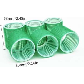 Hair Rollers, 12 Pack Self Grip Salon Hairdressing Curlers, Hair Curlers Sets, DIY Curly Hairstyle, ...