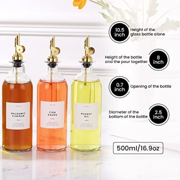 Molimoli Oil Vinegar Dispenser Set with Metal Spout 500ml