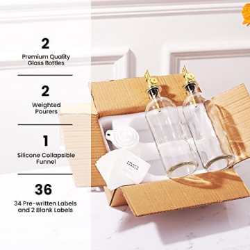 Molimoli Oil Vinegar Dispenser Set with Metal Spout 500ml