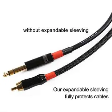 Alex Tech 50ft PET Expandable Braided Sleeving - 1/4" & 1/2" Black