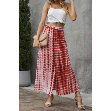 Stylish Tie Dye Maxi Skirt for Women - PRETTYGARDEN