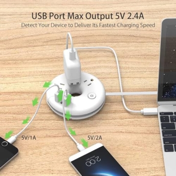 NTONPOWER Travel Power Strip with USB Charging Ports