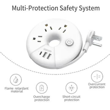 NTONPOWER Travel Power Strip with USB Charging Ports