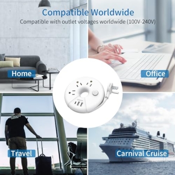 NTONPOWER Travel Power Strip with USB Charging Ports