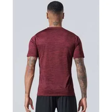 5 Pack Quick Dry Crew Neck Athletic T Shirts for Men