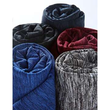 5 Pack Quick Dry Crew Neck Athletic T Shirts for Men