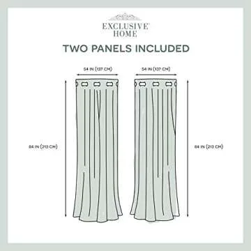Exclusive Home Loha Curtain Panels - Sophisticated & Light Filtering