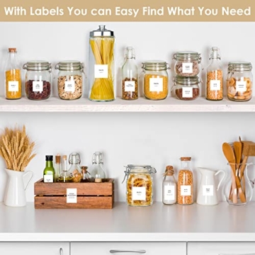 Cludoo Pantry Labels Set: 434 Pcs for Perfect Organization