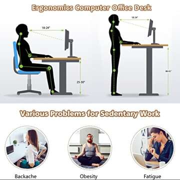 Hadulcet Small Standing Desk, Mobile Standing Desk Adjustable, Standing Laptop Cart, Rolling Compute...