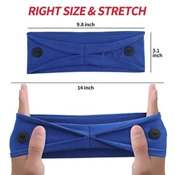 ABAMERICA Headbands with Button – Comfort & Style Combined